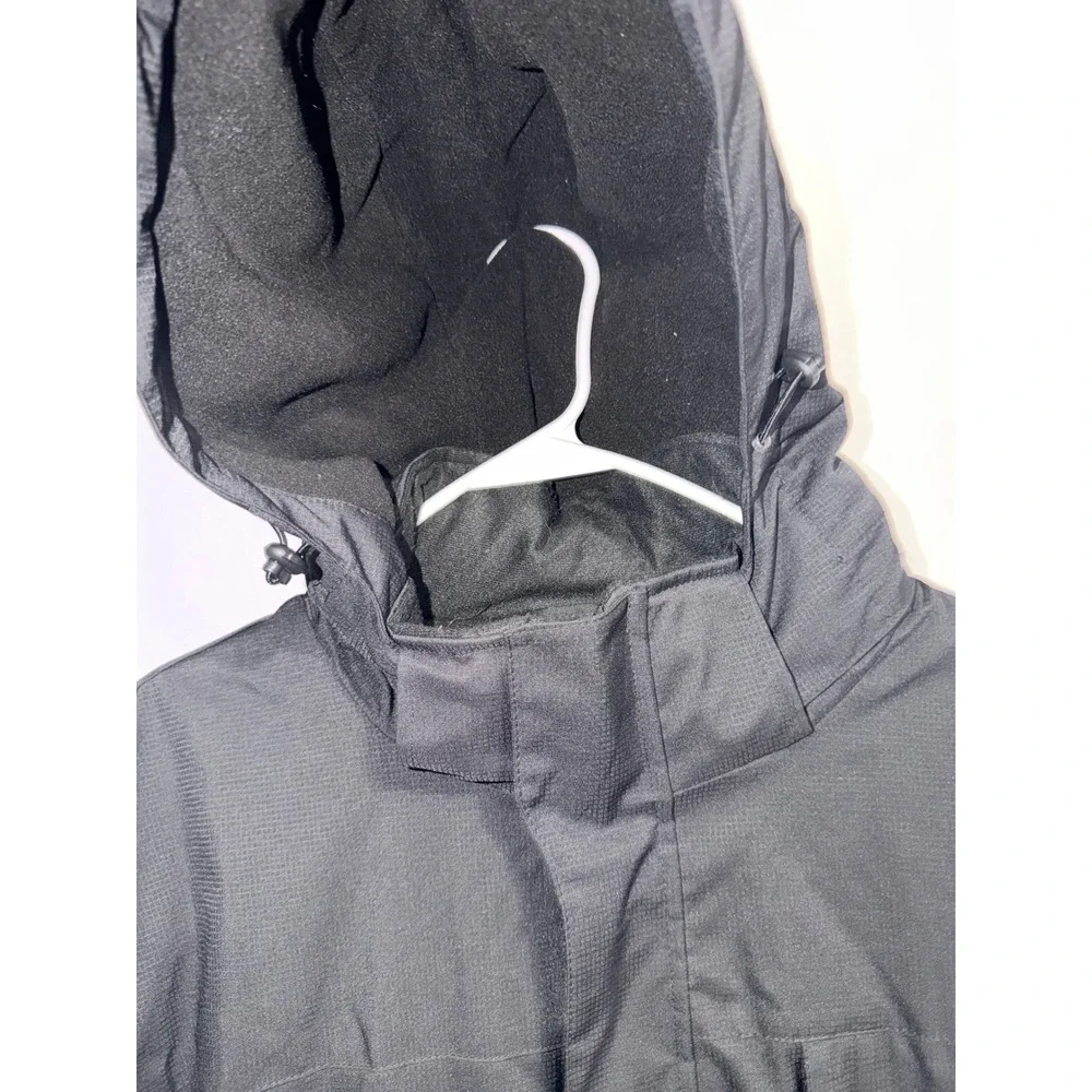 Free Country Mens Black Hooded Softshell Fleece Lined Jacket Large FC-7 F17